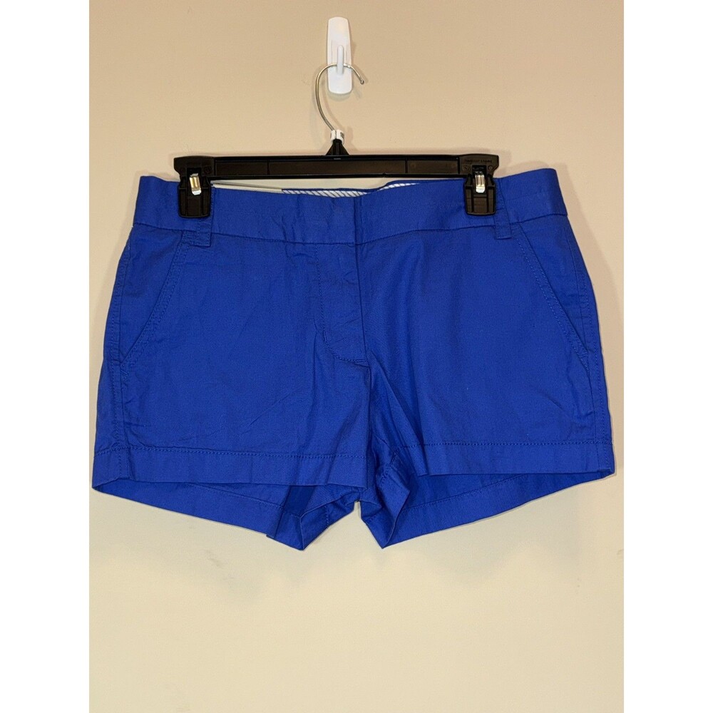 J.Crew Chino Shorts Womens Size 4 Blue 3 Inch Inseam 100% Cotton Casual NWT
